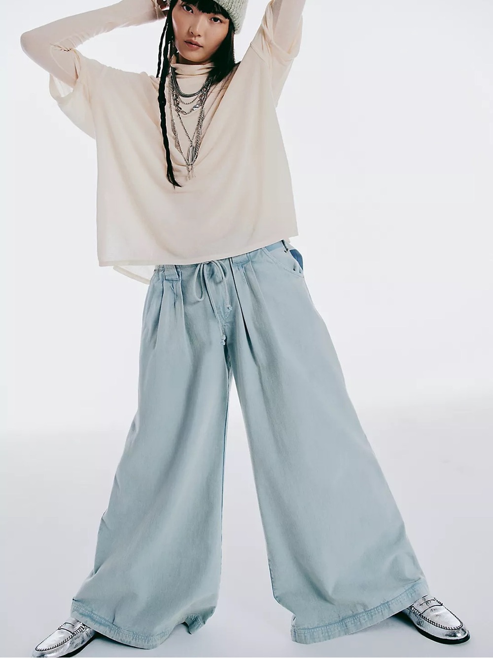 NWT Free People Julien Wide-Leg Chino Trousers